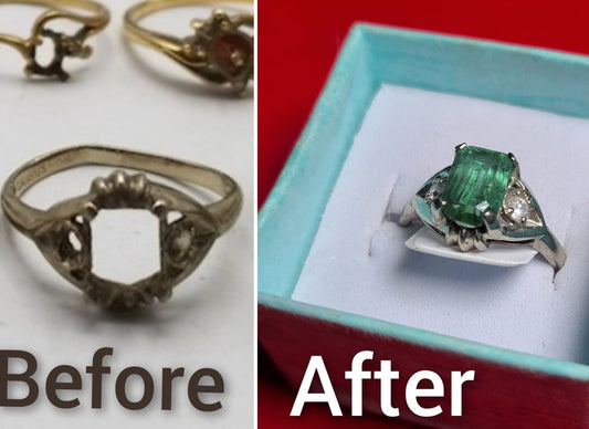 Beautiful Gold Ring, in need of Emerald!