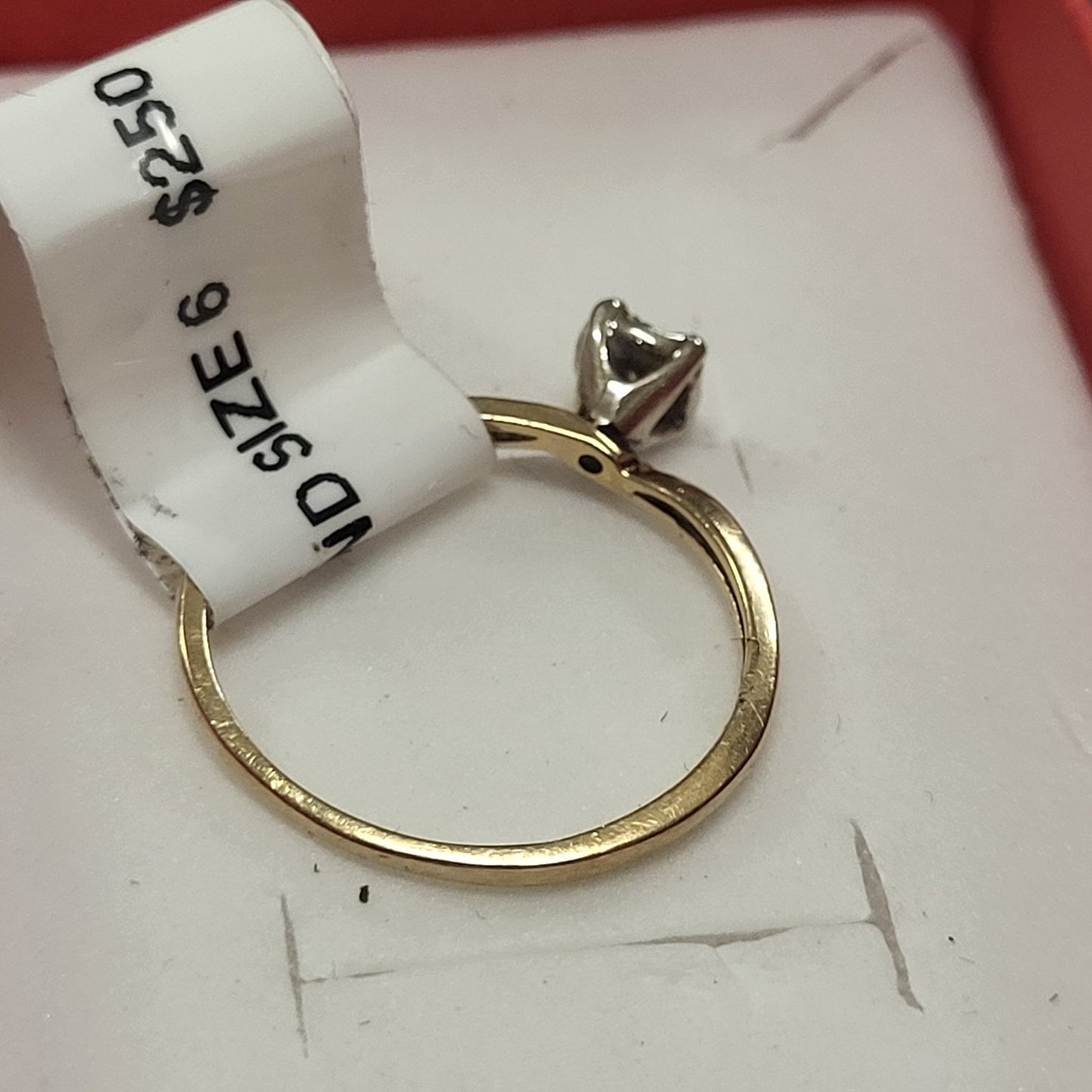 14K Yellow Gold Ring with Diamond