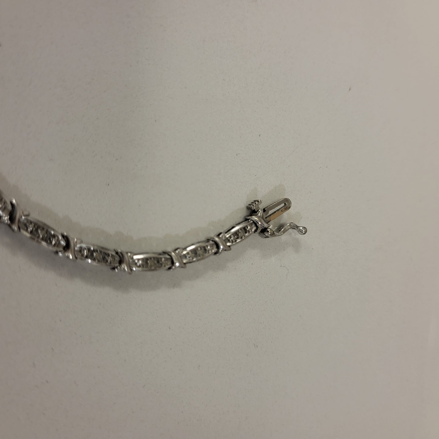 10K White Gold and Diamond Bracelet