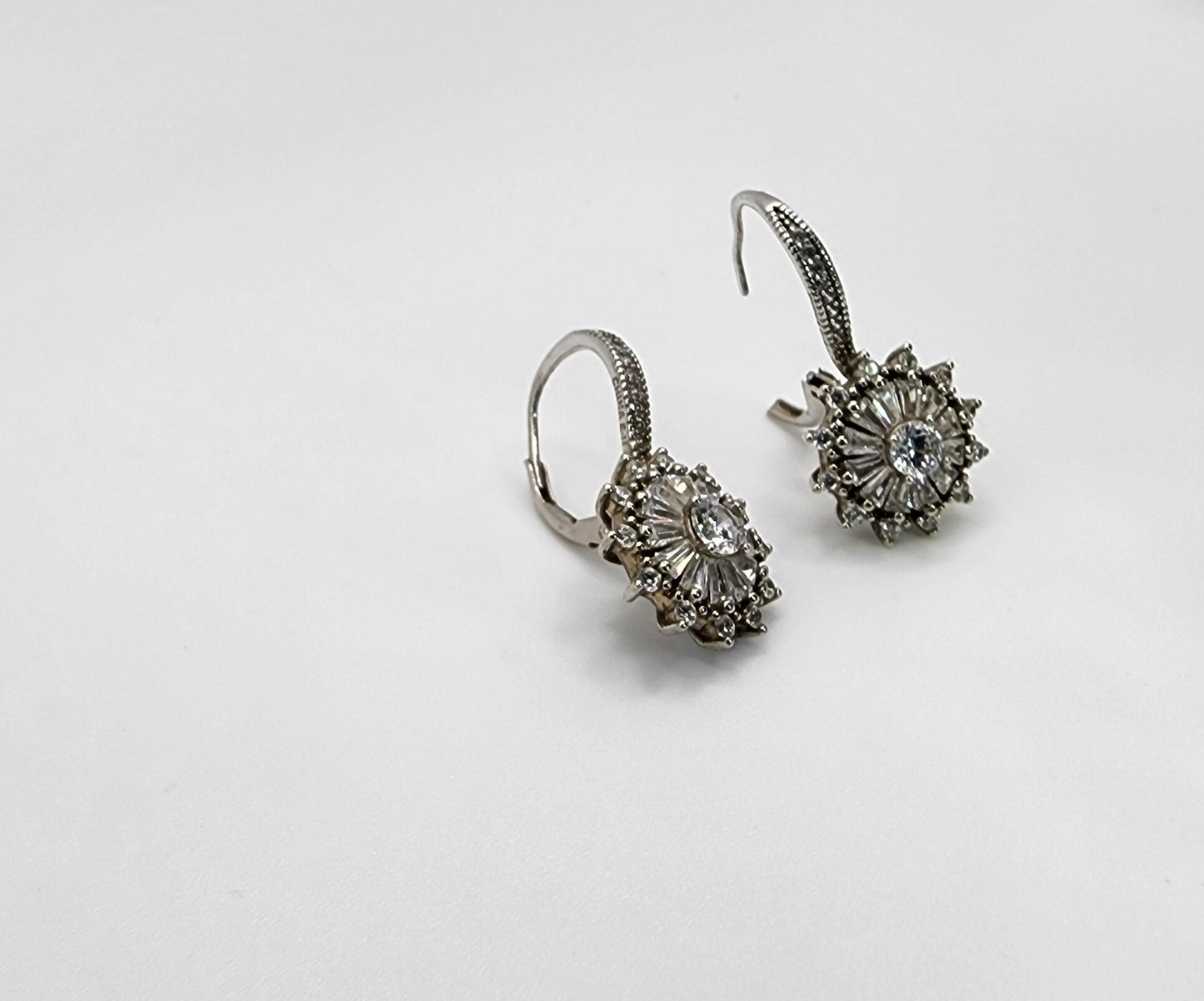 Sterling Silver and CZ Earrings