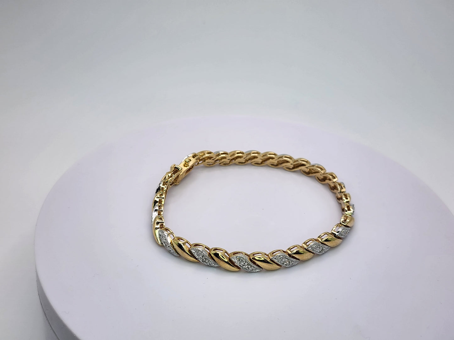 Gold over Sterling Silver Diamond accent Bracelet