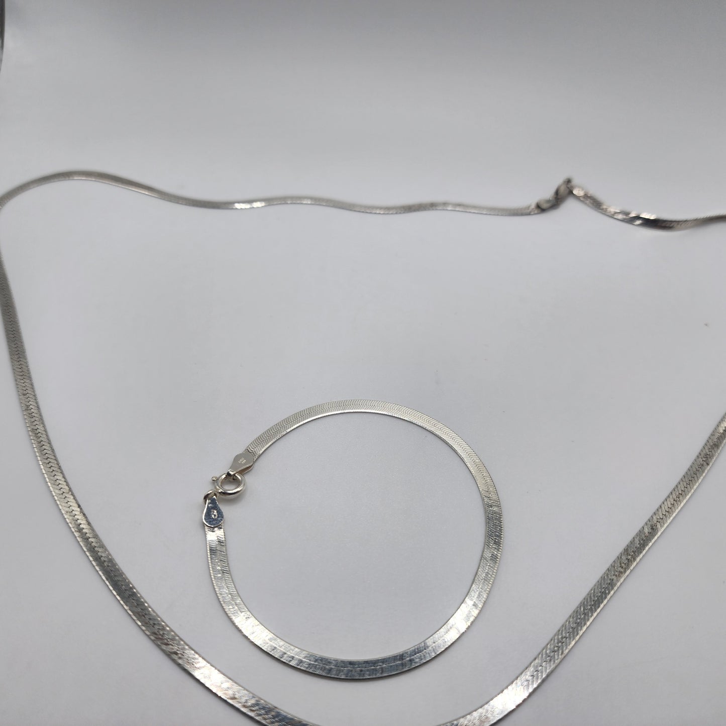 Sterling Silver Bracelet and Necklace Set
