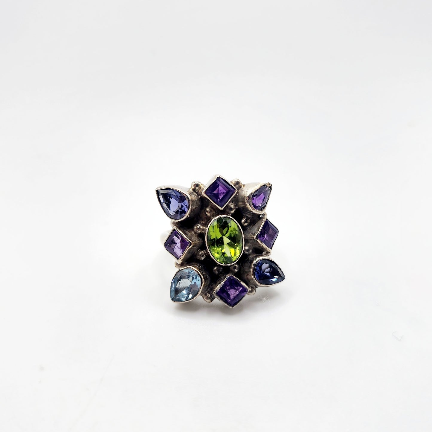 Sterling Silver Multigem Ring