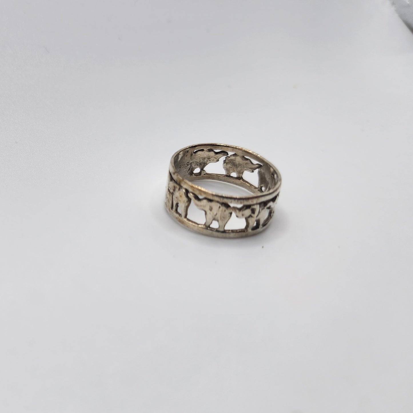 Sterling Silver Elephant Band Ring