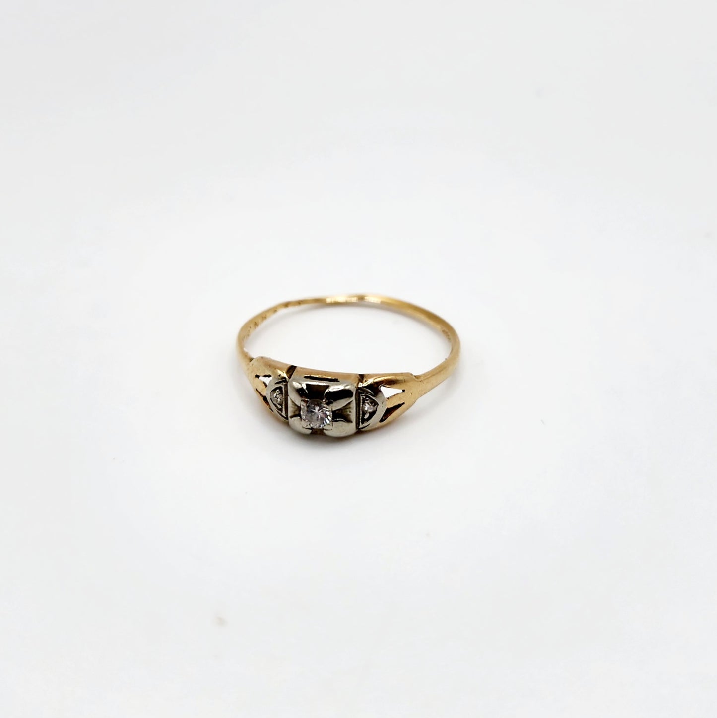 14K Two-Tone Gold Diamond Ring