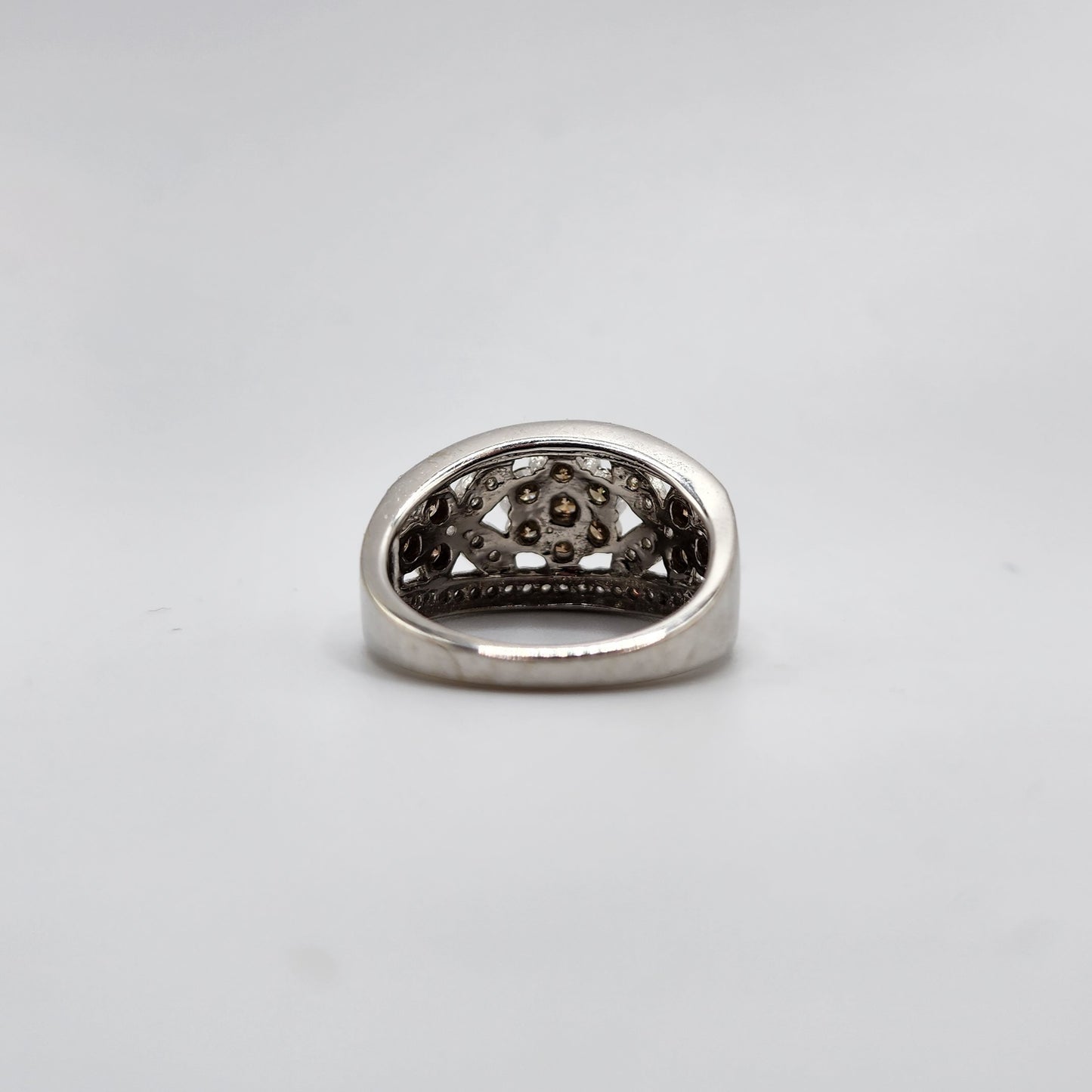 14k White Gold Champagne Diamond Ring