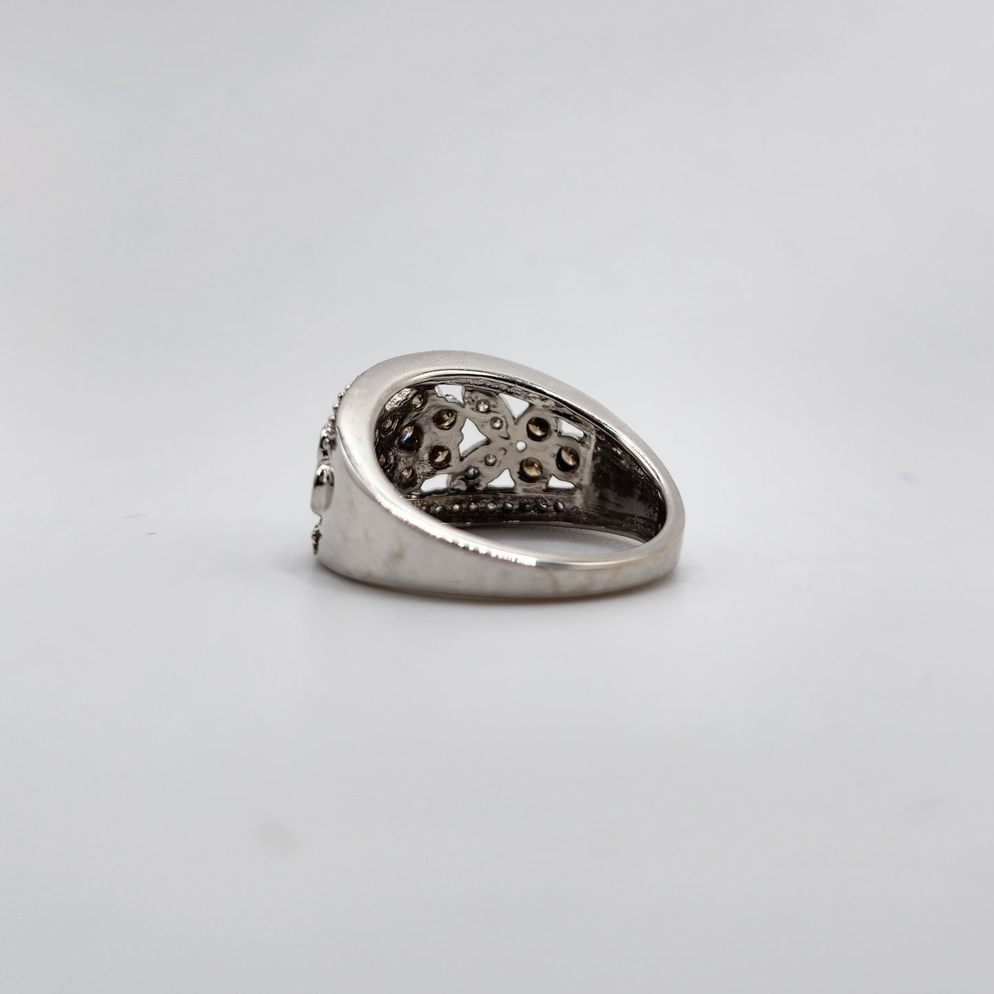 14k White Gold Champagne Diamond Ring