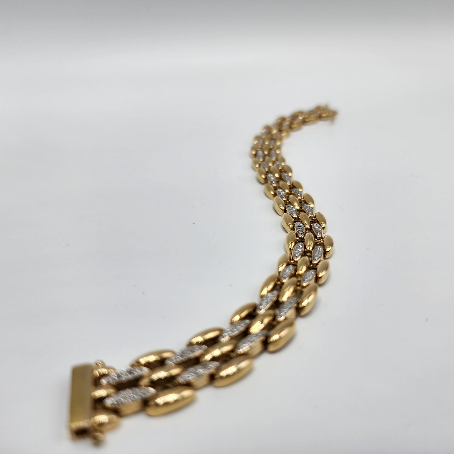 Gold over Sterling Silver Diamond Accent Bracelet
