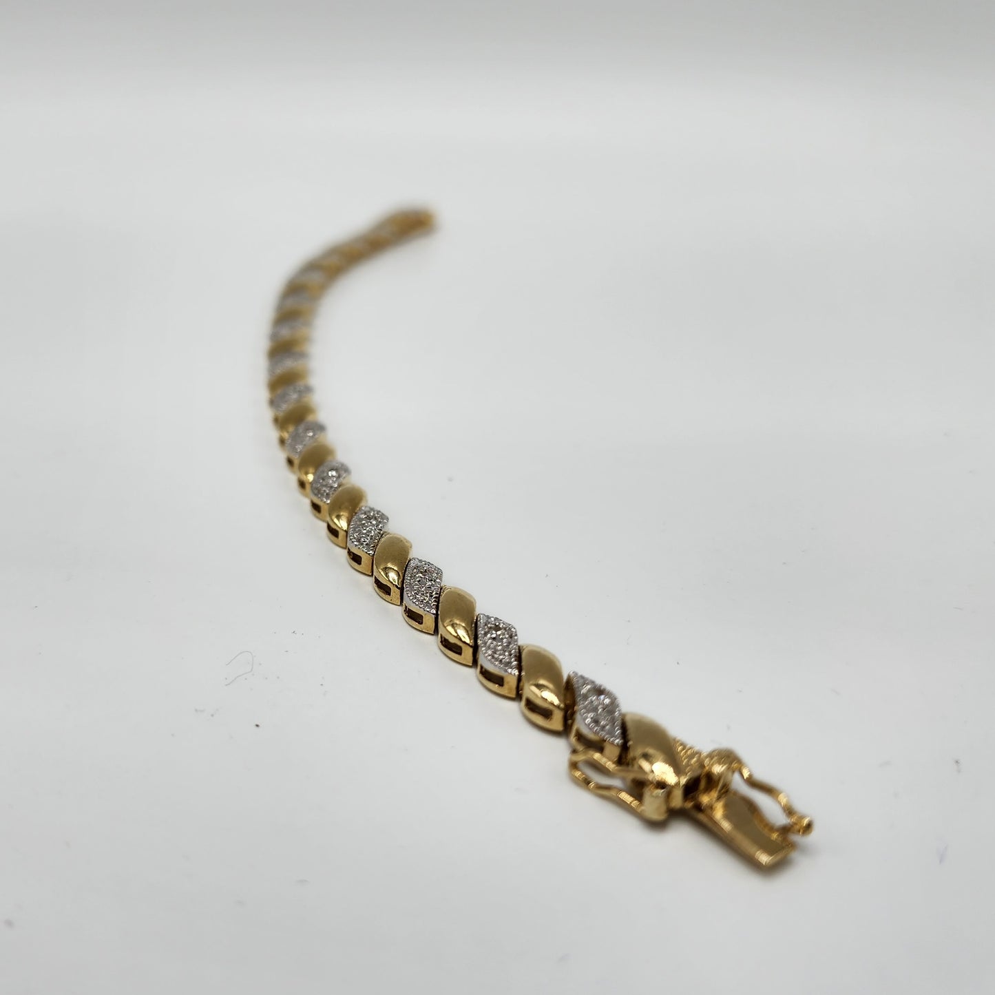 Gold over Sterling Silver Diamond accent Bracelet