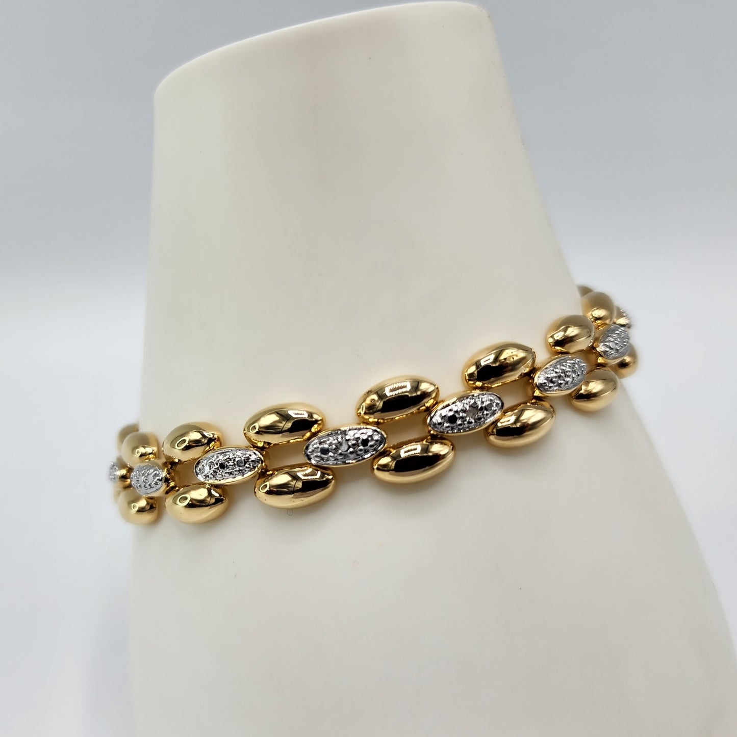 Gold over Sterling Silver Diamond accent Bracelet