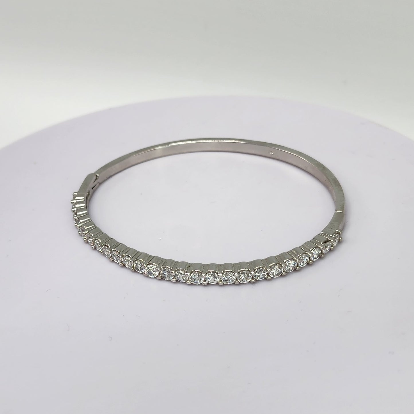 Sterling Silver Crystal Bangle