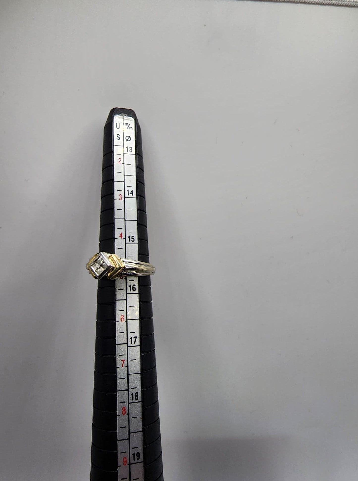 10K Two Tone Gold Diamond Ring