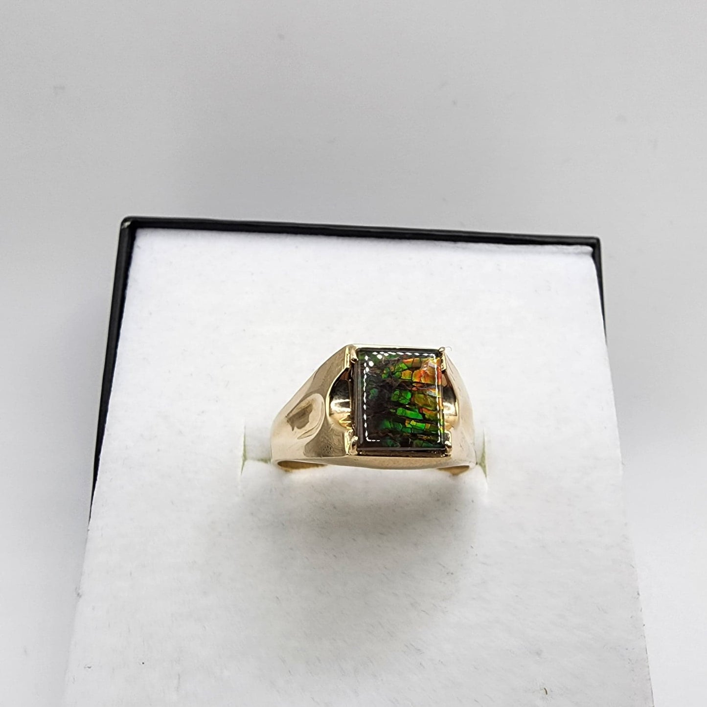 10K Yellow Gold Ammolite Ring