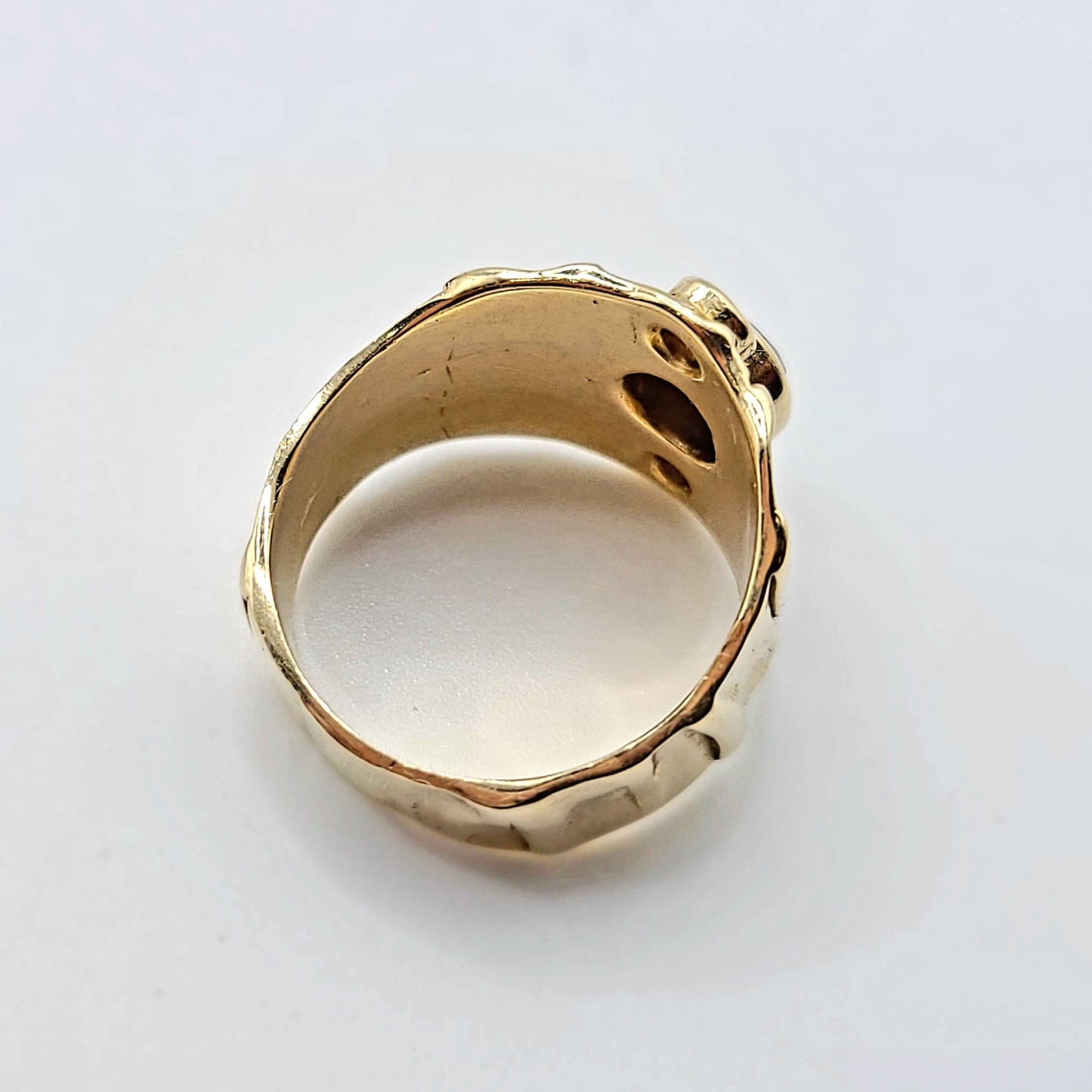 14k Yellow Gold Black Diamond Ring