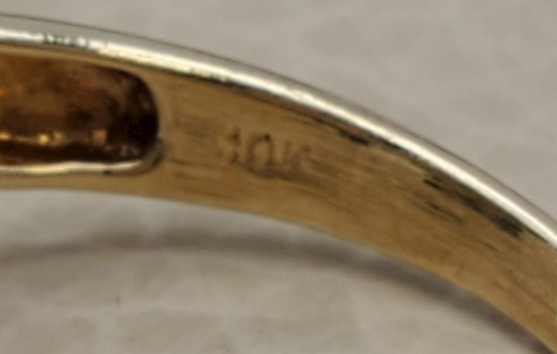 10K Yellow Gold and Diamond Cluster Ring