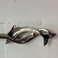 10K White Gold Dolphin Pendant with Diamond Accent