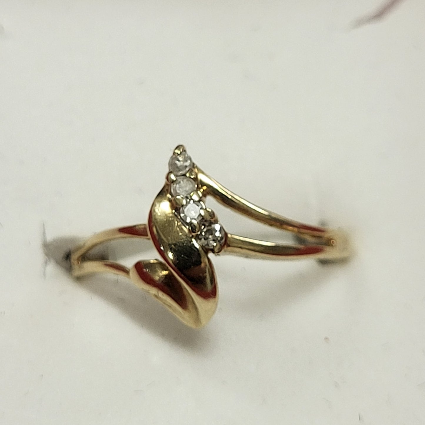 10K Yellow Gold Ring with Diamonds