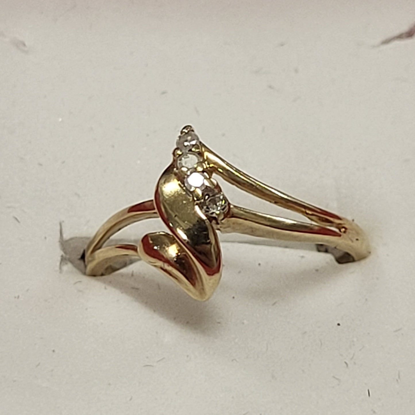 10K Yellow Gold Ring with Diamonds