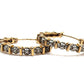 Gold over Sterling Silver Earrings with Diamond accents