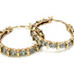 Gold over Sterling Silver Earrings with Diamond accents