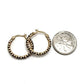 Gold over Sterling Silver Earrings with Diamond accents