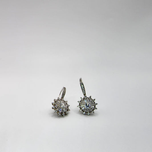 Sterling Silver and CZ Earrings