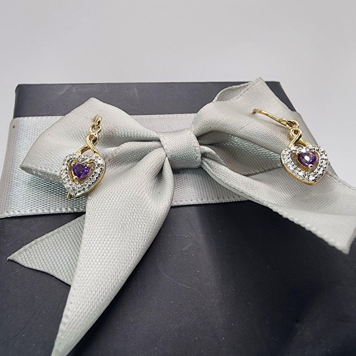 Gold Over Sterling Silver Amethyst Earrings