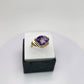 14k Yellow Gold Triangular Cut Amethyst Ring