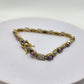 Gold over Sterling Silver Amethyst Bracelet