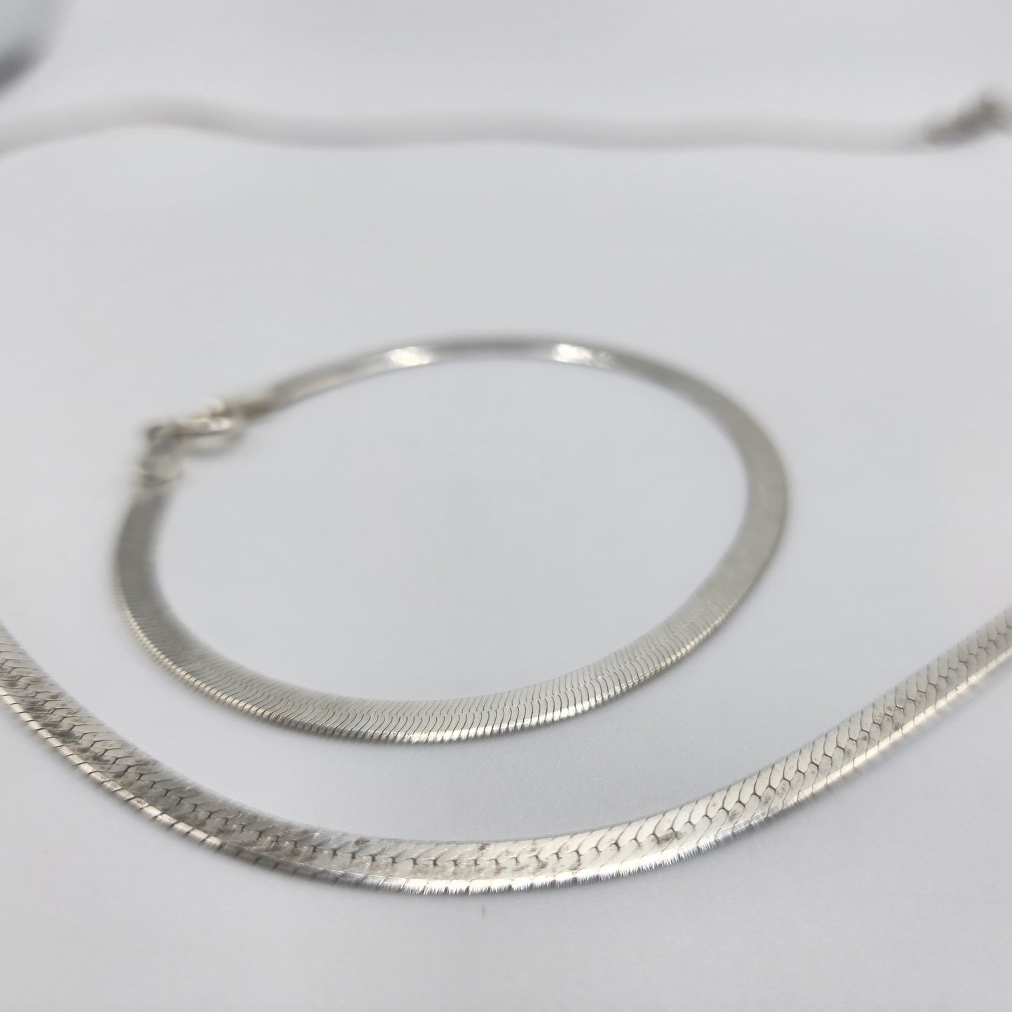 Sterling Silver Bracelet and Necklace Set