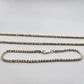 Two Tone Sterling Silver Necklace and Bracelet Set