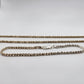 Two Tone Sterling Silver Necklace and Bracelet Set