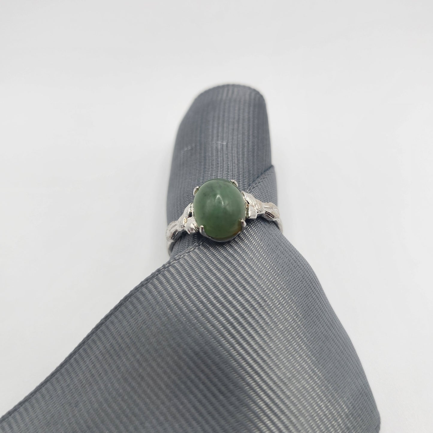 Sterling Silver Jade Ring