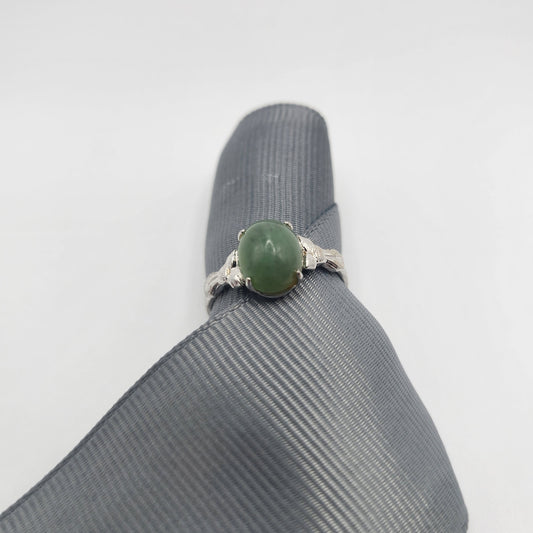 Sterling Silver Jade Ring