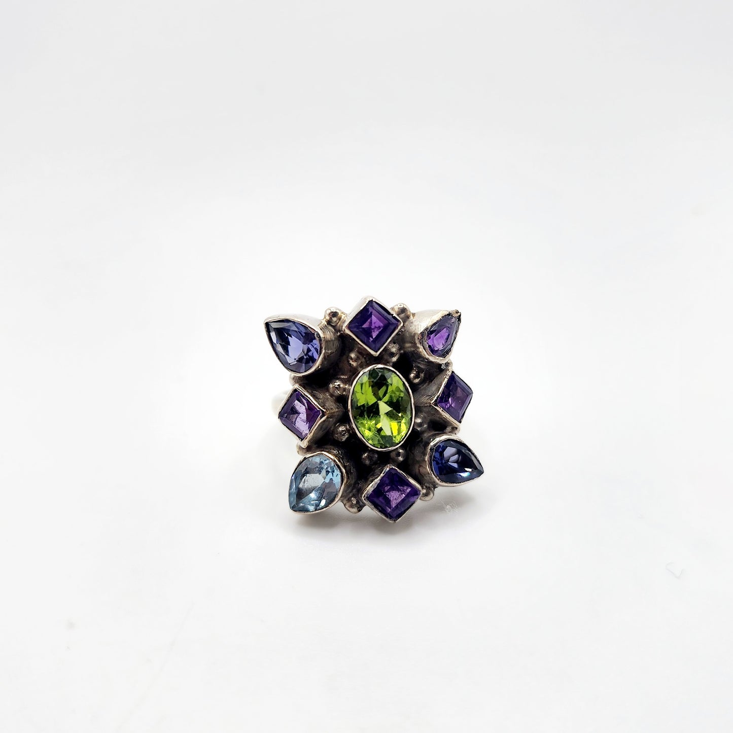 Sterling Silver Multigem Ring