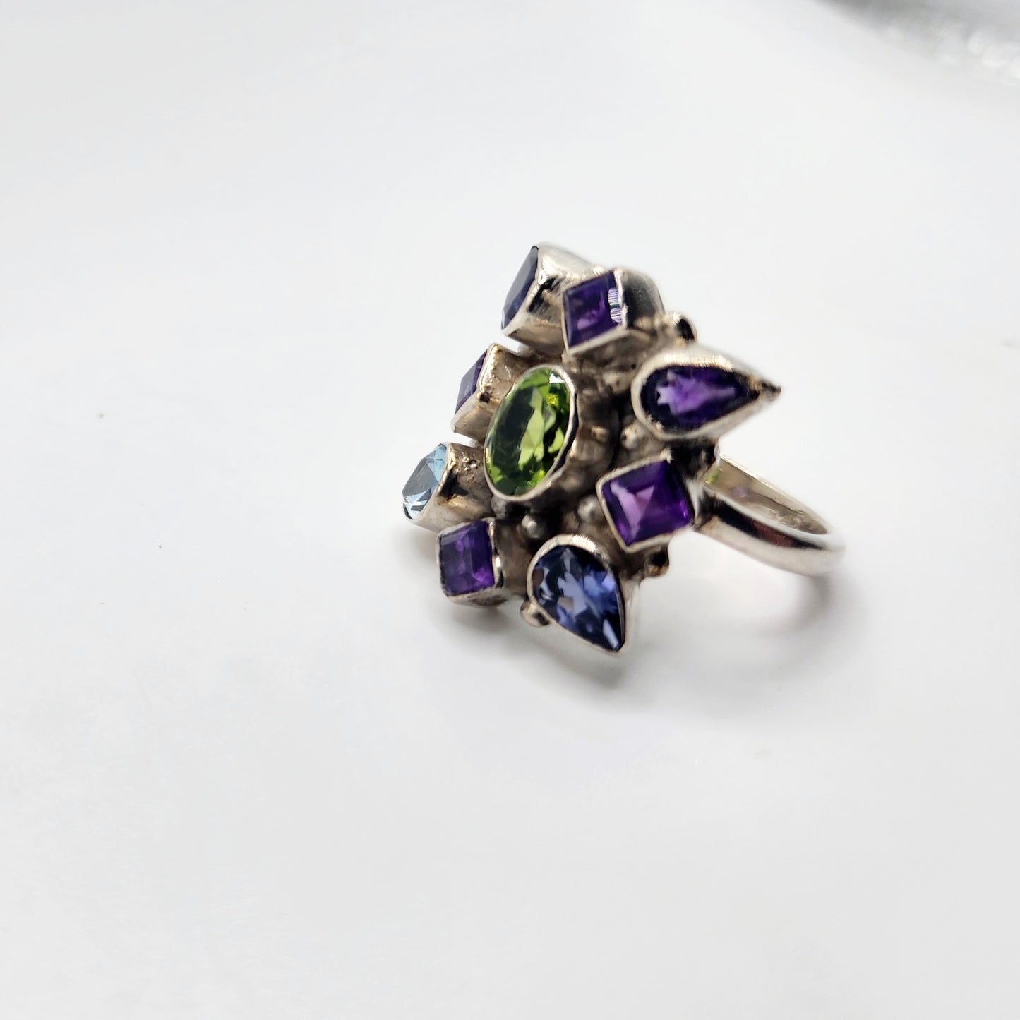 Sterling Silver Multigem Ring