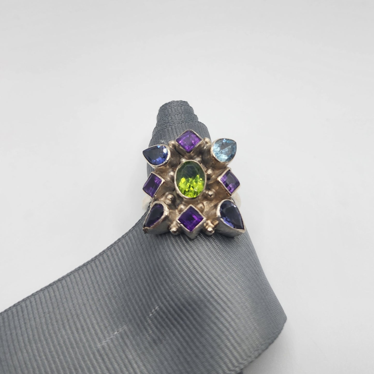 Sterling Silver Multigem Ring