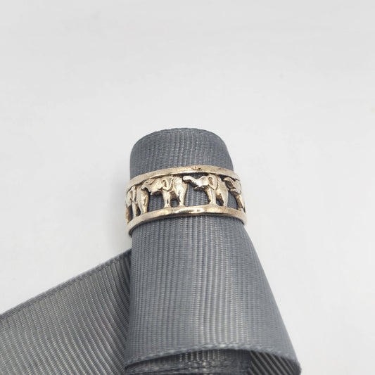 Sterling Silver Elephant Band Ring