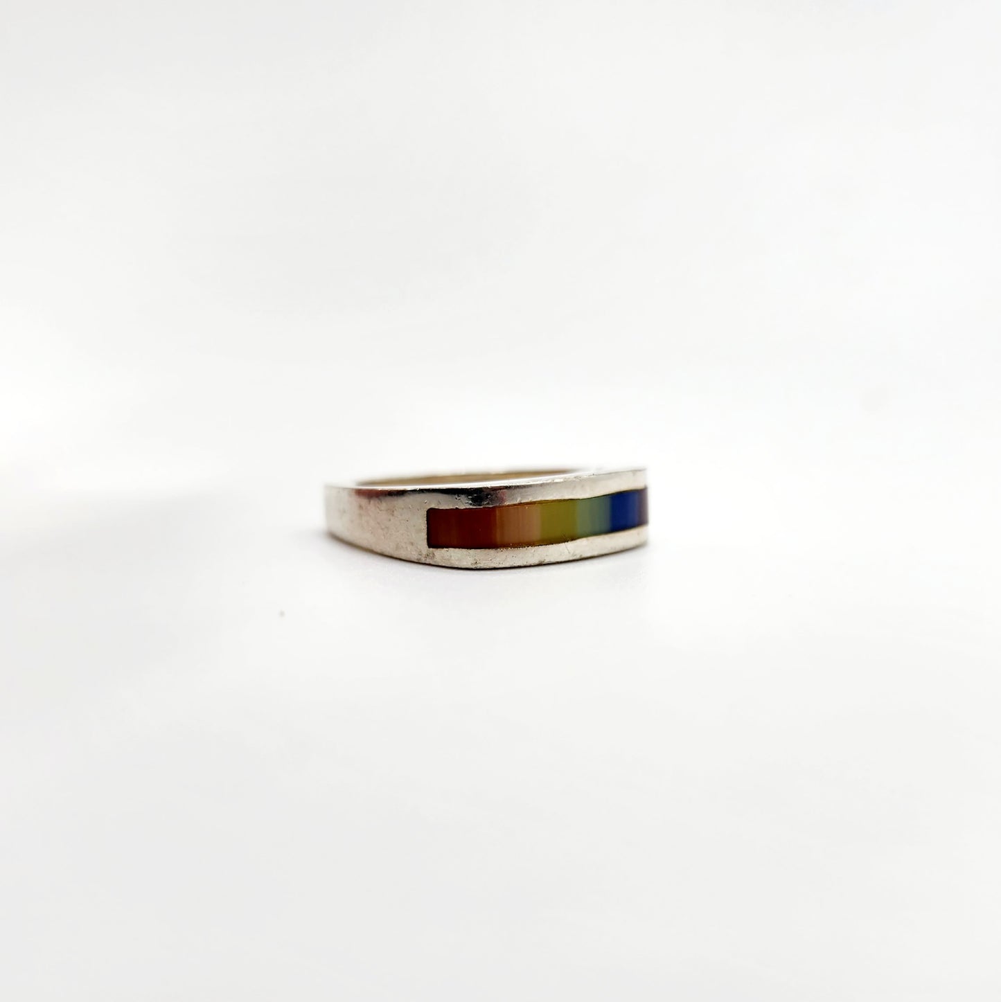 Sterling Silver Rainbow Ring