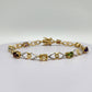 Gold over Sterling Silver Multigem Bracelet