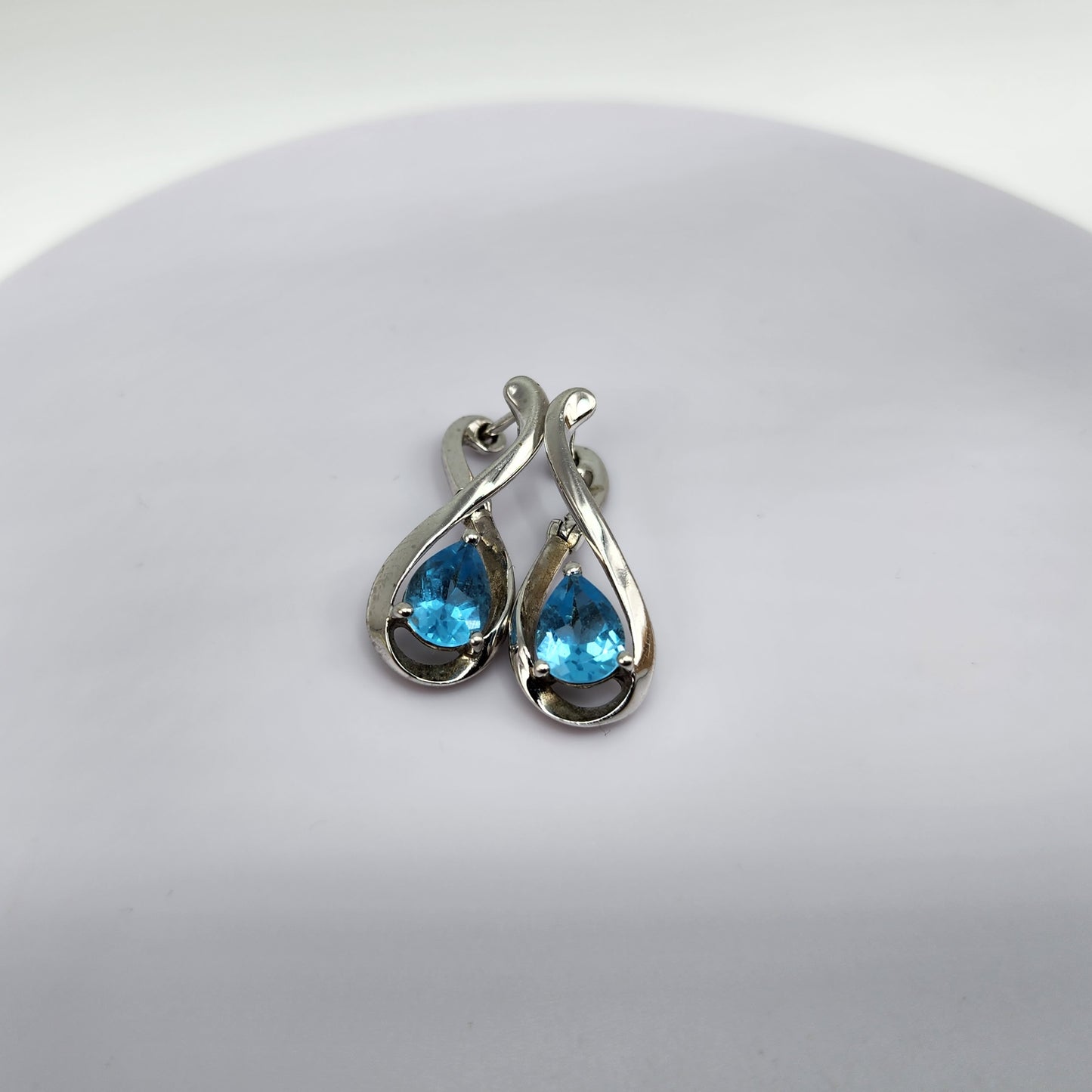 Sterling Silver Topaz Earrings