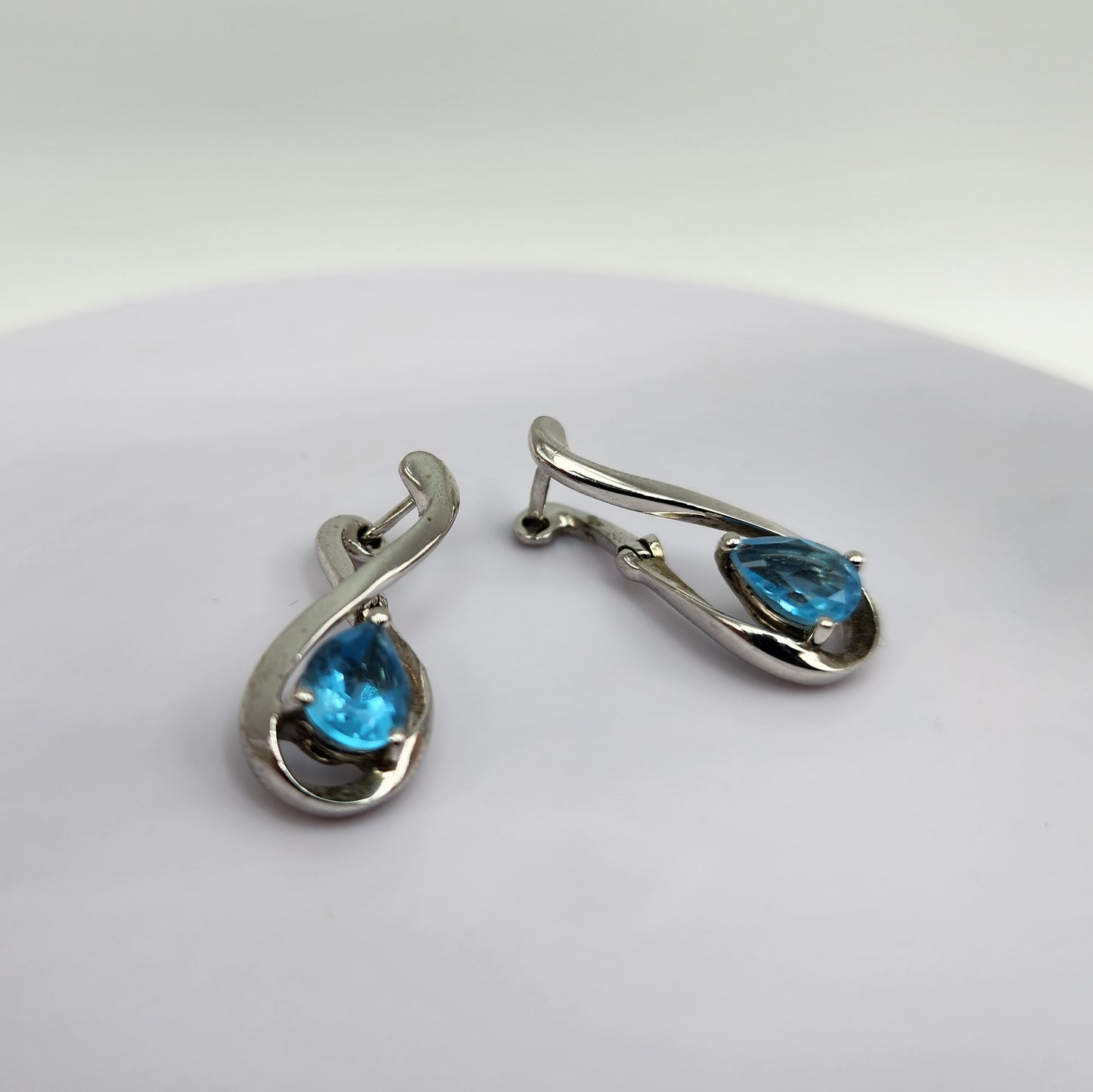 Sterling Silver Topaz Earrings