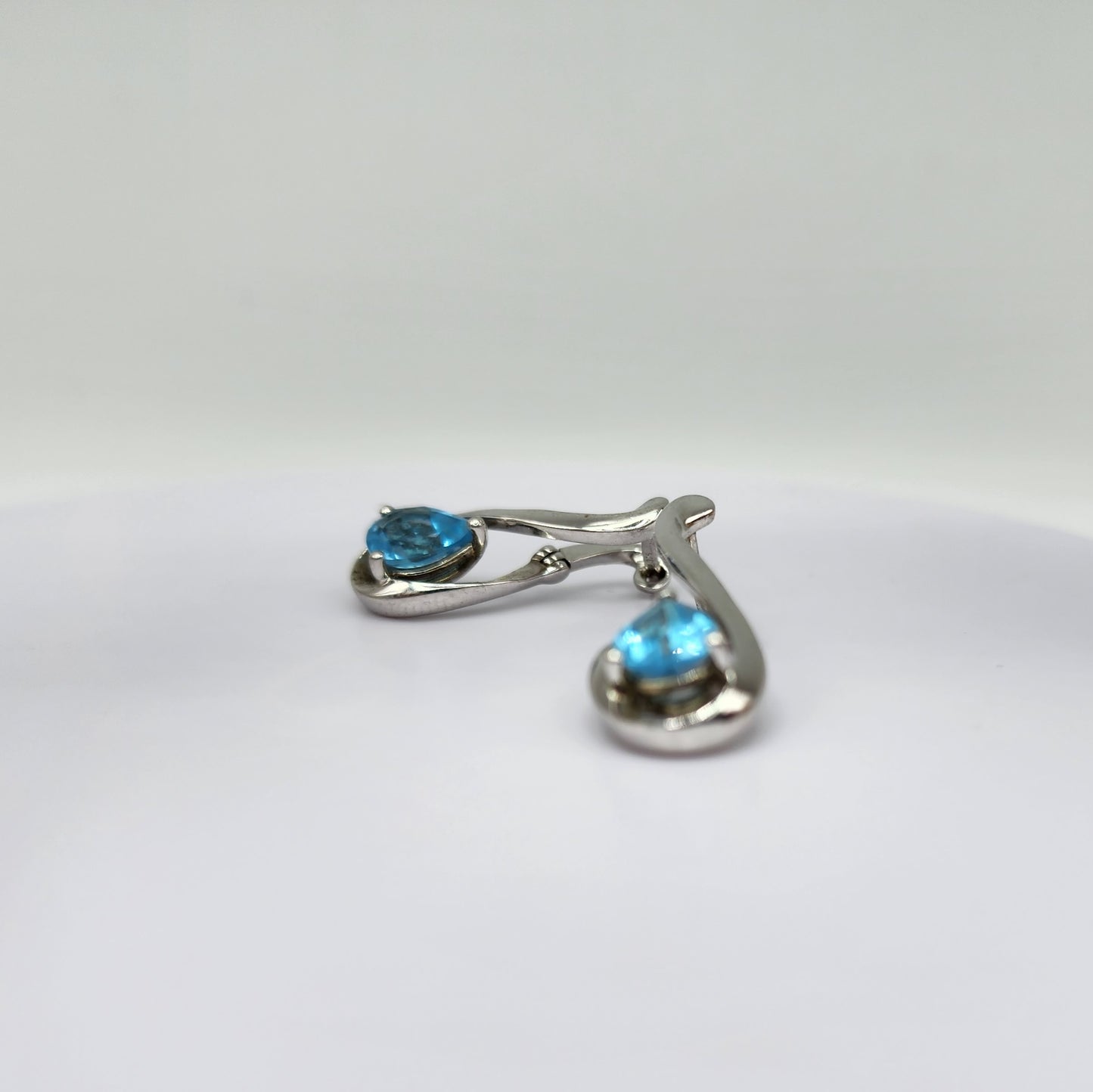 Sterling Silver Topaz Earrings