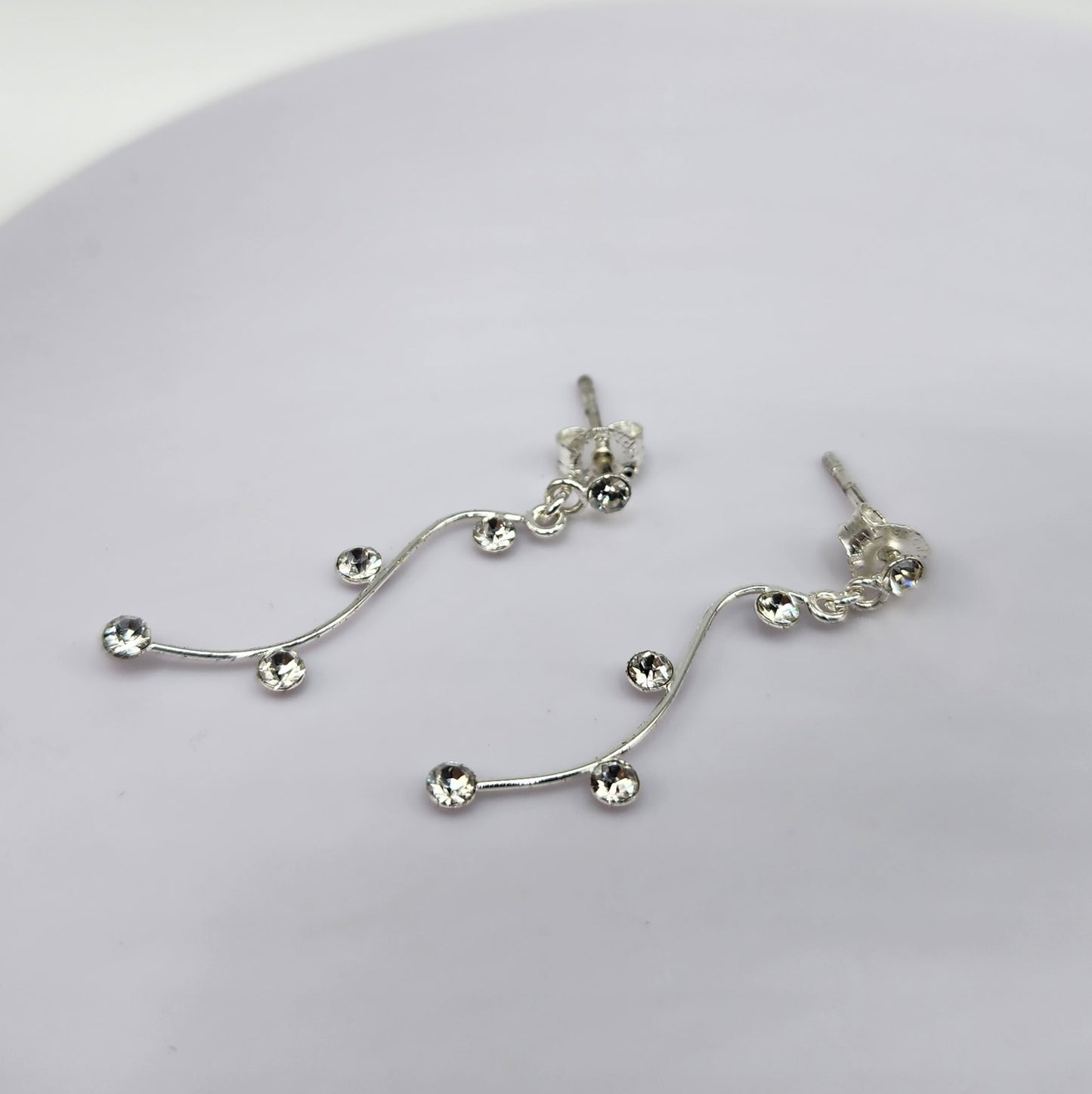 Sterling Silver Crystal Earrings