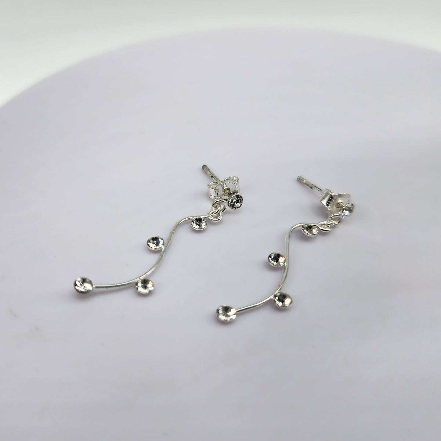 Sterling Silver Crystal Earrings