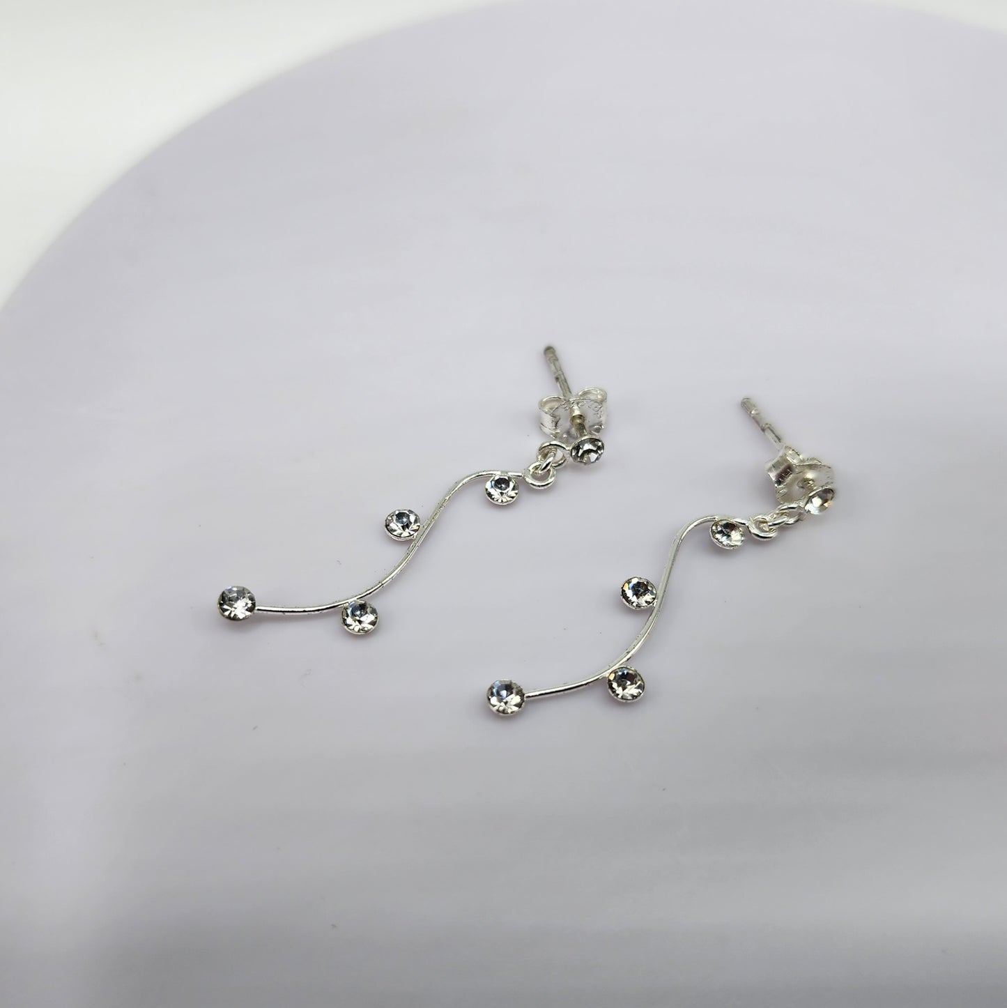 Sterling Silver Crystal Earrings