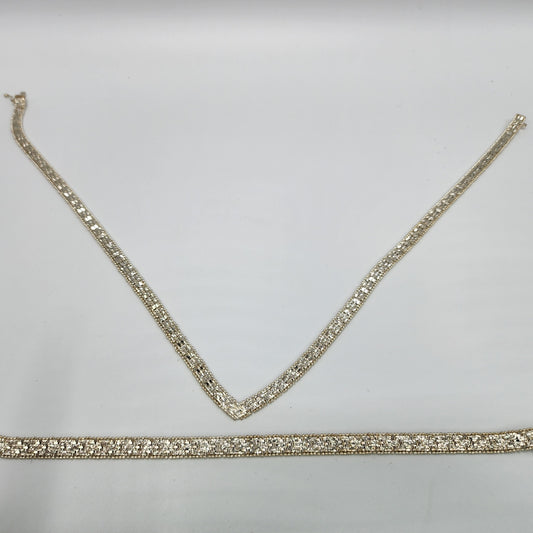 Sterling Silver Necklace and Bracelet set