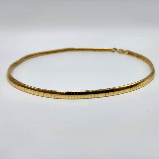 Gold over Sterling Silver Omega Chain Necklace