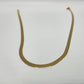 Gold over Sterling Silver Herringbone Chain Necklace