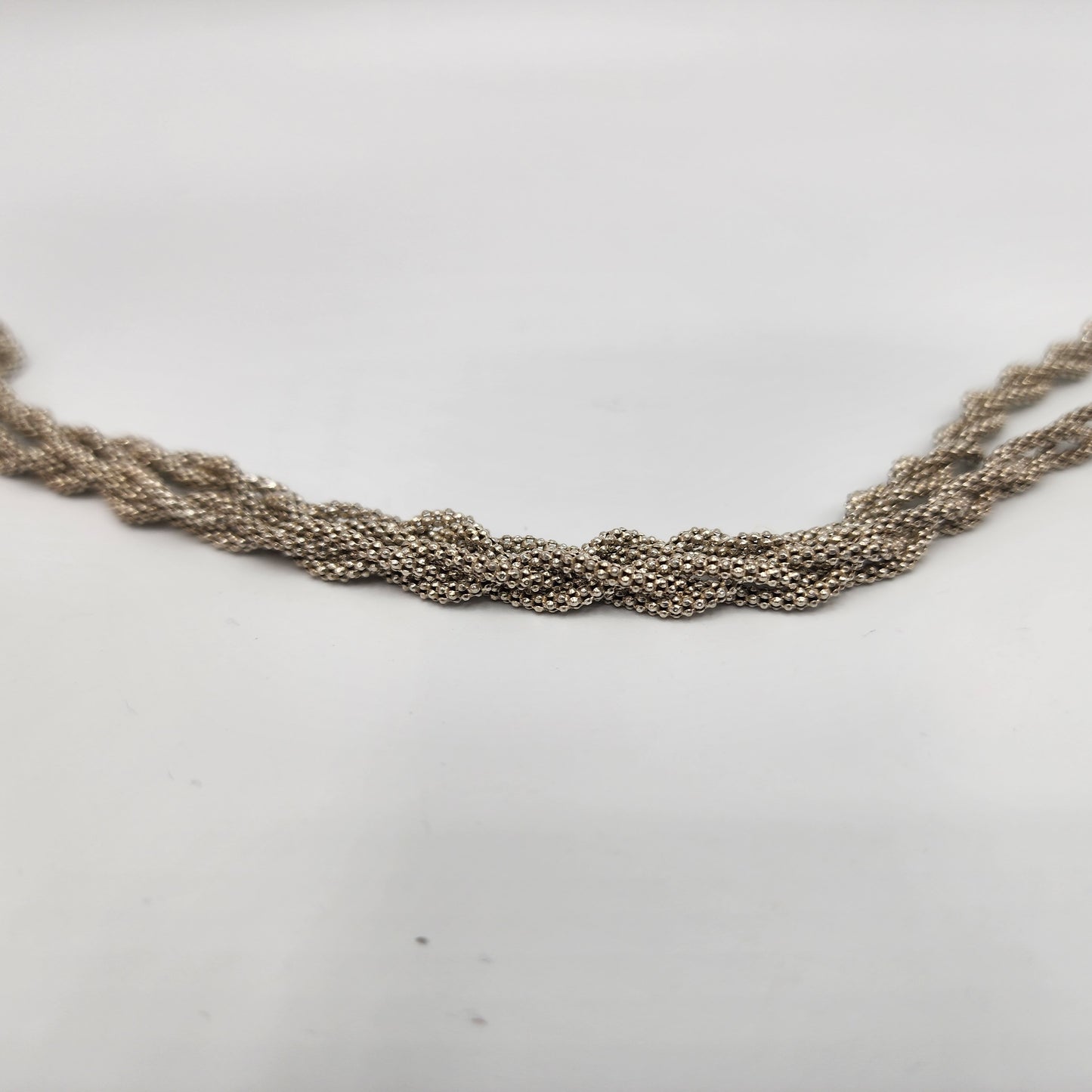 Sterling Silver Braided Chain Necklace